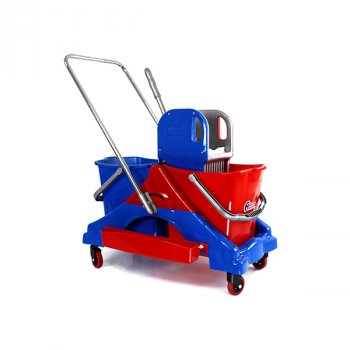 A Form Çift Kovalı Temizlik Arabası Plastik